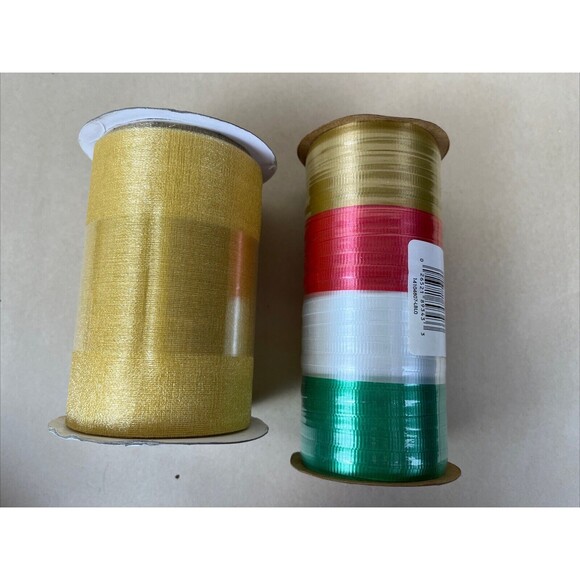 Vintage‎ New Crafting Holiday Christmas Ribbon Lot, Wire Edge Ribbon Floral - Picture 9 of 10